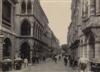 (CHINA) Suite of 9 scarce Chinese photographs of street scenes, exotic locations, and a bustling river view,